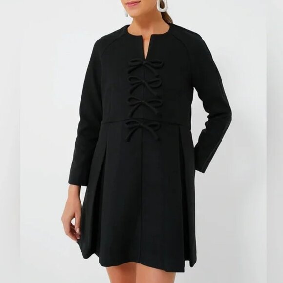 Tuckernuck Dresses & Skirts - Tuckernuck Black Blair Bow Coat Dress Size XL NEW